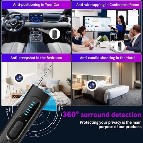Nilone Hidden Camera Detector for Travel, Camera Detector Spy Camera Finder | 5 Levels Sensitivity 4 Modes Hidden Device Finder, Personal Privacy & Security Devices for Home,Hotel&Travel,Office,Vehicles in Kuwait