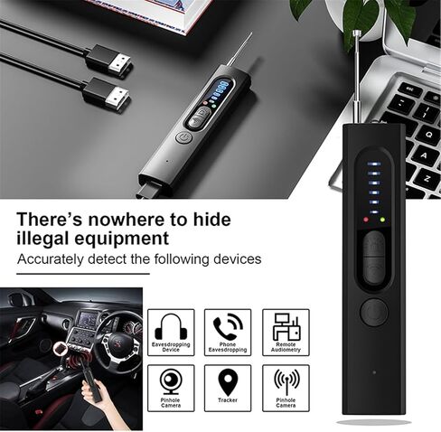 Nilone Hidden Camera Detector for Travel, Camera Detector Spy Camera Finder | 5 Levels Sensitivity 4 Modes Hidden Device Finder, Personal Privacy & Security Devices for Home,Hotel&Travel,Office,Vehicles in Kuwait