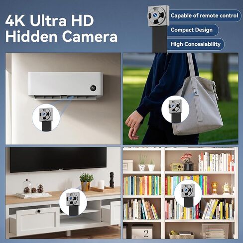 Wireless Ultra 4K HD Hidden Mini Camera, DIY Module Tiny Security Cam with Motion Detection and Loop Recording, 2500mAh Battery, Remote Control (Don't Support Wi-Fi and Not Include SD Card) in Kuwait