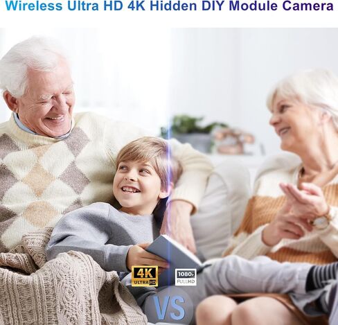 Wireless Ultra 4K HD Hidden Mini Camera, DIY Module Tiny Security Cam with Motion Detection and Loop Recording, 2500mAh Battery, Remote Control (Don't Support Wi-Fi and Not Include SD Card) in Kuwait