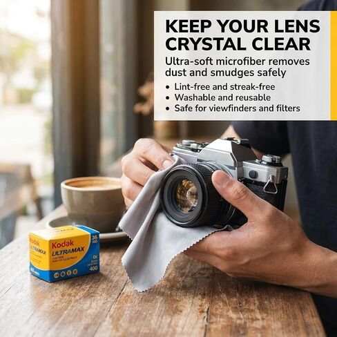 Kodak Ultramax 400 35mm Film - 3 Packs of 36 Exposure Rolls for 35mm Cameras Bundled with The Tudak Store Microfiber Cloth - 108 Exposures, ISO 400 Color Negative Film for 35mm Film Camera in Kuwait