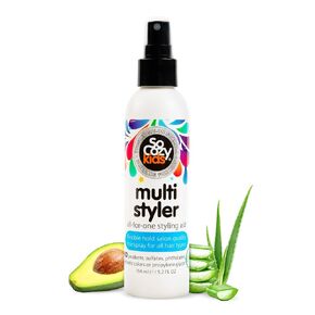 SoCozy Multi Styler, Styling Hair Spray for Kids, Safe for Everyday Use (5.2 Fl Oz) Holds Like a Light Gel, Gentle Formula with Quinoa, Vitamin B5 & Aloe, No Parabens, Sulfates or Synthetic Colors in Kuwait