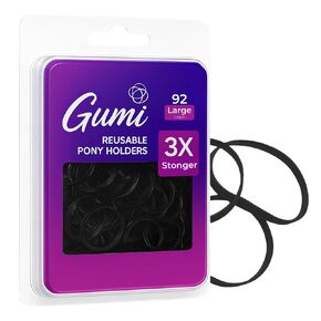Gumi good Hair Elastics - Ouchless No Damage Elastic Hair Bands (Clear - Large) in Kuwait