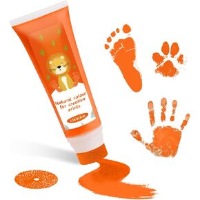 Baby Hand and Footprint Paint with Sponge Tip, 2.54 fl oz - Black | Non-Toxic & Acid-Free, Washable, Safe for Newborn Keepsakes, Dog Nose & Paw Prints Friendly, DIY Crafts & New Mom Gifts in Kuwait