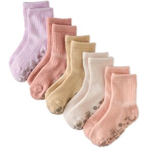 Butterblu Zuri Multipack Socks for Infants & Toddlers with Grippers | GOTS Certified Organic Cotton, Sustainably Made Low Cut Socks, Non-slip gripper soles, Made to Match Collection in Kuwait