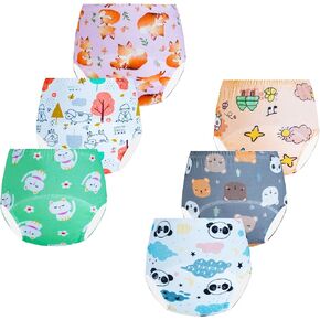 Potty Training Underwear for Girls, Toddler Training Pants for Girls (6 Packs, 2-3T, Multicolor) in Kuwait