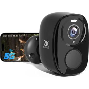 Rraycom 5G/2.4G Security Cameras Wireless Outdoor,4Pack Cameras System | 2K Battery Powered AI Motion Detection Siren Alarm, Color Night Vision, 2-Way Talk, Waterproof, Works w/Alexa, Cloud/SD in Saudi Arabia