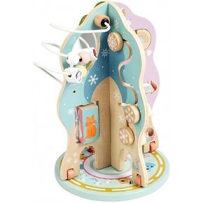 Children Bead Tree Wooden Maze Slide Bead Activity Board Wire Track Interactive Coordination Practice Play Board Suitable for Home Preschool Children’s Early Learning in Kuwait
