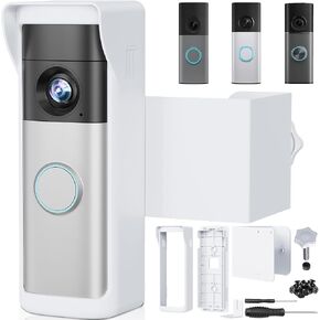 2026 Upgrade Anti-Theft Video Doorbell Mount for Ring Newest Battery Doorbell/Plus/Pro(2nd Gen), Adjustable No-Drill Mounting Video Camera Doorbell Cover Holder for Home Rentals, Not for Security Door in Kuwait
