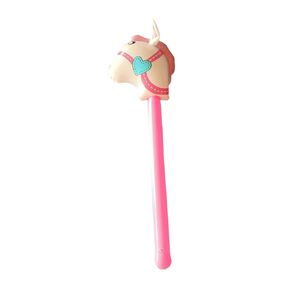 Inflatable Horse Head Riding Stick Toy for Parties and Events, Pink in Kuwait