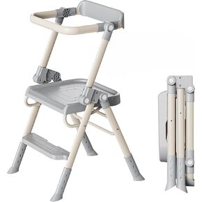 Toddler Step Stool, Kids Toddler Tower Foldable, Pro-A Structure for Maximum Stability, Kitchen Stool Helper with Anti-Drop Structure and Safety Railing, Ultra-Secure, Ideal for Toddlers & Youngsters in Kuwait