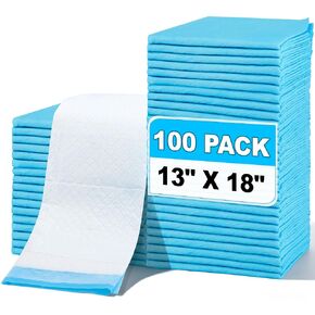 Disposable Changing Pads, 100 Pack 13x18 inch Waterproof Absorbent Leak Proof Breathable Underpads for Baby, Adults & Pets in Kuwait