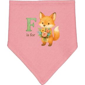 inktastic F Is for Fox with Flowers Alphabet Kids Baby Bandana Bib in Kuwait