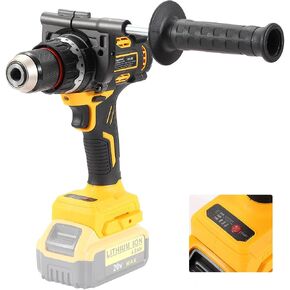 Brushless Hammer Drill for DEWALT 20V Battery, 1416In-lbs Torque 1/2-Inch | Tool Only, No Battery or Charger; Gyroscope Anti-Twist; 21+1 Clutch; 0-2000 RPM; All-Metal Chuck; LED Work Light in Saudi Arabia