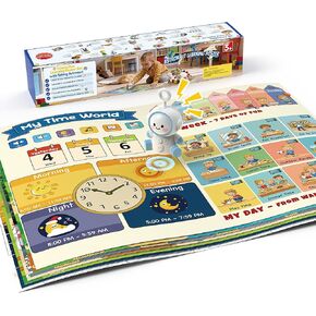 Interactive Learning Posters with Talking Astronaut Pen | Tap to Learn ABCs Numbers Colors and Words, Screen Free, Educational Toy, For Toddlers Ages 3 to 5 in Kuwait