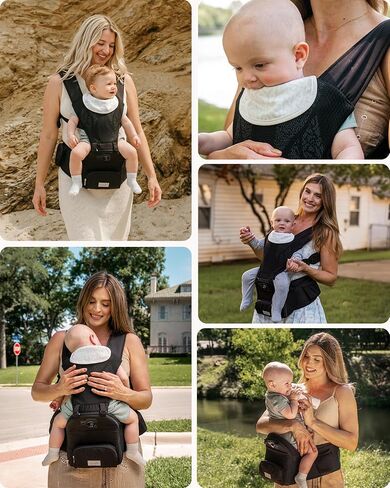 Grownsy Innovative Cooling Baby Carrier with Quiet Built-in Fan, Black | Safety Certified, 360 Ventilated Airflow, All-Day Breathable Cool Comfort, Ideal For Summer, Fits 7-50lbs Newborn To Toddler in Kuwait