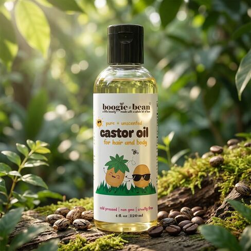 Castor Oil for Baby and Kids Hair and Skin, 100% Pure USP Non GMO Castor Oil, Moisturizing Hair Oil for Infants, Toddlers and Children, Fragrance Free in Kuwait