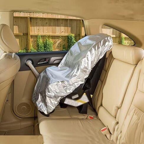 Child Car Seat Sunshade Dust,UV Blocking & Heat Insulation Protection,Universal Fit Baby Car Seat Sun Shield,Dustproof&Sun Protection Cover for Infant Toddler Car Seats in Kuwait