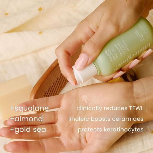 Repairing Oat Blend | Non-Toxic Baby Body Oil For Dry & Eczema-Prone Skin - Post-Bath 48 Hour Moisture Lock - Oat, Squalane, Cica - Pediatrician Approve - Fragrance-Free - Sensitivity in Kuwait