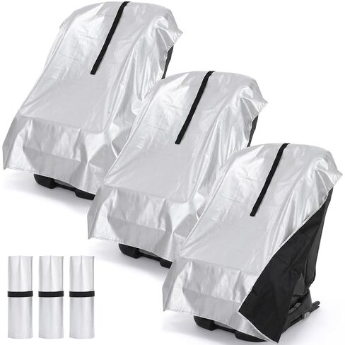3 Pcs Car Seat Sun Shade Cover Car Seat Shade Shields Cooling Universal Reflective Heat Protector Cover for Heat Temperature, UV Sunlight, Summer Protection, Travel Accessories in Kuwait