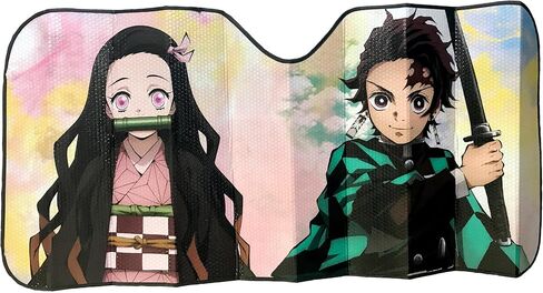 Demon Slayer Tanjiro and Nezuko Car Sunshade in Kuwait