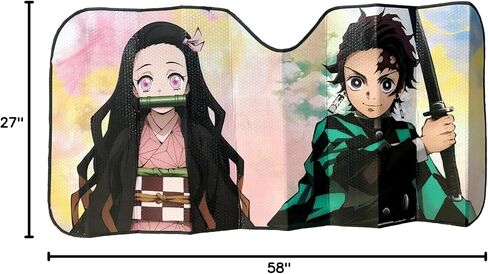 Demon Slayer Tanjiro and Nezuko Car Sunshade in Kuwait