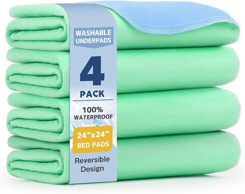 Washable Underpads 36"x54"(2 Pack)– Dual-Sided & Ultra-Thick, Heavy Duty Waterproof Nursing Pads Incontinence Bed Pads, Reusable Washable Pee Pads for Dogs, Diaper Changing & Adults Pads in Saudi Arabia