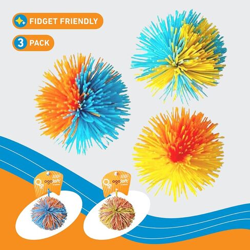OgoSport OgoSoft Ball | Official Replacement Ball for OgoDisk, Toddler and Fidget Ball - Ages 4 and Up - 3 Pack (Colors May Vary) in Kuwait