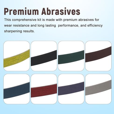 1 x 30 Inch Sanding Belts for Knife Sharpening, 80/120/180/240/400/600/1000/3000 Grits, for 1x30" Belt Sander, Metal Polishing, Woodworking, 16 Pack in Kuwait