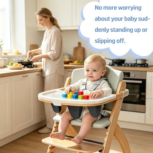 High Chair Straps Replacement for Abiie Beyond Junior High Chair, 5-Point Adjustable Harness Straps, Easy to Install Belt, High Chair Accessory in Kuwait