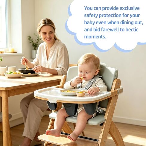High Chair Straps Replacement for Abiie Beyond Junior High Chair, 5-Point Adjustable Harness Straps, Easy to Install Belt, High Chair Accessory in Kuwait
