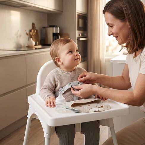 High Chair Straps Compatible with IKEA ANTILOP High Chair, Extra Strong 3-Point Adjustable Replacement Strap, Also Fit for Keekaroo High Chair in Kuwait