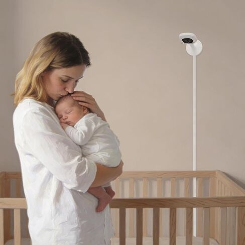 Wall Mount for Nanit Secure Wall Holder for Nanit Pro/Plus/Original Cameras, Nursery Baby Monitor Accessory, Stand with Cable Management for Baby Rooms, Playrooms, Bedroom - Camera Not Included in Kuwait