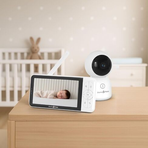 Primo Passi Smart Wi-Fi Baby Monitor with 5" HD Display, Night Vision, Two-Way Audio, Temperature Sensor, and App Access for iOS & Android in Kuwait