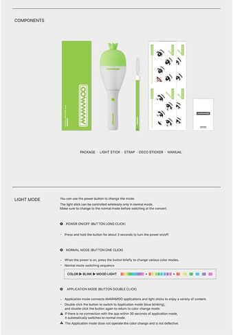 MAMAMOO Official LIGHTSTICK Ver.2.6 + 4 Official Photocards & 3 Extra Photocards Set in Kuwait