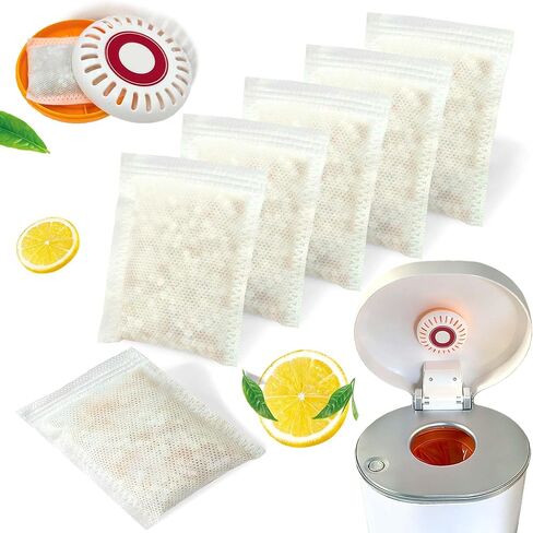 6PCS Baking Soda Refills for Munchkin Step and Pail Diaper Pail | Lemon-Scented Deodorizer for Arm & Hammer Puck Baking Soda Cartridge (3.5"), Odor Removing in Kuwait