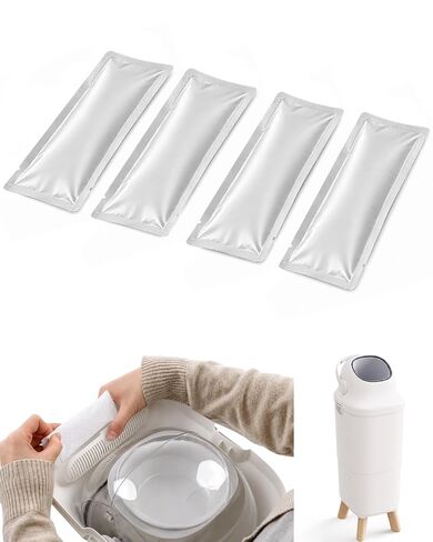 4-Pack Replacement Deodorizer Packs Compatible with Momcozy Diaper Pail, Diaper Pail Deodorizer Refills, Easy Replacement Packs for Nursery Use in Kuwait