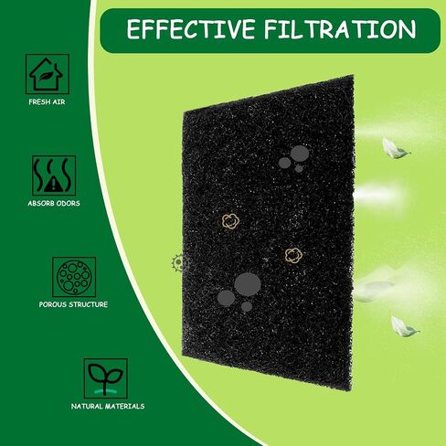6 Pack Universal Filters for Diaper Pail Trash Can Activated Carbon Filter | Stick-On Diaper Pail Carbon Filters,Garbage Cans Filter Replacement in Kuwait