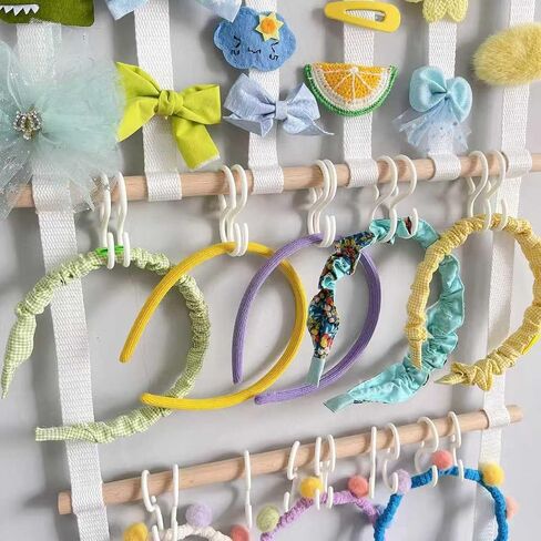 PandaEar Headband Holder for Girls, Bows Organizer for Baby Wall Hanging air Accessories Organizer Storage for Toddler Baby Girls Room in Kuwait
