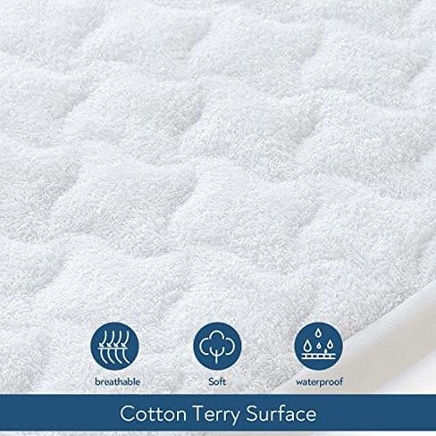 Pack and Play Mattress Pad Protector and Sheets, Waterproof Pack and Play Cover Sheets 2 Pack in Kuwait