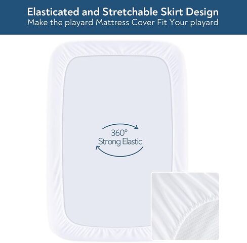 Pack and Play Mattress Pad Protector and Sheets, Waterproof Pack and Play Cover Sheets 2 Pack in Kuwait