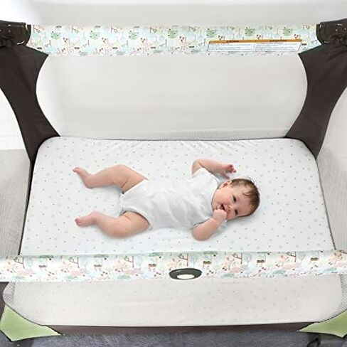 Pack and Play Mattress Pad Protector and Sheets, Waterproof Pack and Play Cover Sheets 2 Pack in Kuwait