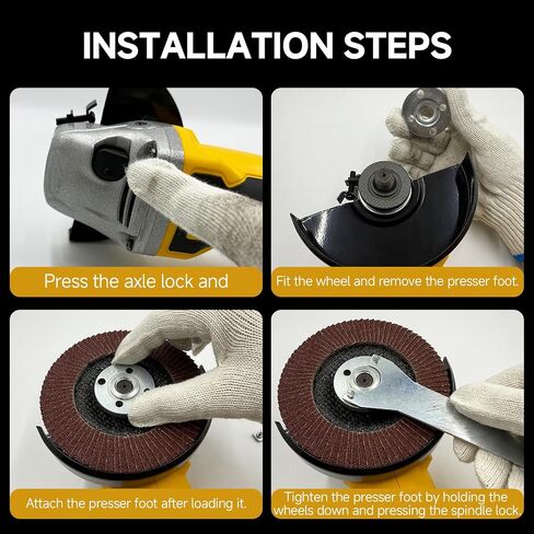 Cordless Angle Grinder 3/8"-16-21V Brushless Motor Battery Grinder Kit, Power Cut Off Tool with 2x4.0Ah Battery & Charger, Grinding Accessories for Metal Cutting, Grinding, Polishing in Kuwait