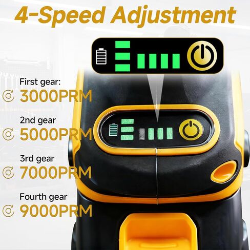 Cordless Angle Grinder 3/8"-16-21V Brushless Motor Battery Grinder Kit, Power Cut Off Tool with 2x4.0Ah Battery & Charger, Grinding Accessories for Metal Cutting, Grinding, Polishing in Kuwait