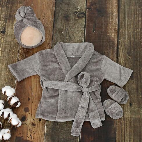 & Adjustable Newborn Bathrobe Newborn Photography Bathrobe Soft Sleepsuit for Different Body Types of Babies Gift Warm in Kuwait