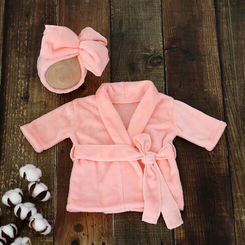 & Adjustable Newborn Bathrobe Newborn Photography Bathrobe Soft Sleepsuit for Different Body Types of Babies Gift Warm in Kuwait