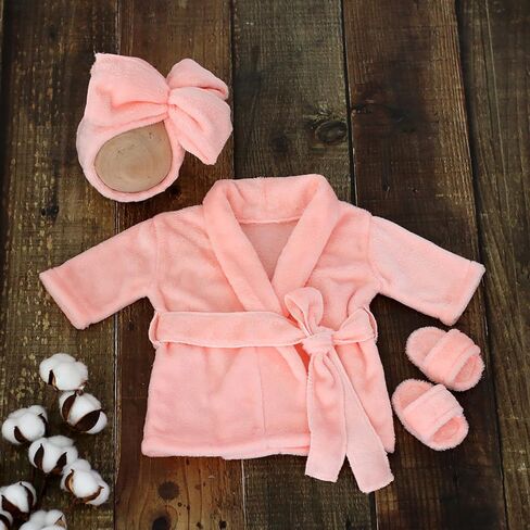 & Adjustable Newborn Bathrobe Newborn Photography Bathrobe Soft Sleepsuit for Different Body Types of Babies Gift Warm in Kuwait