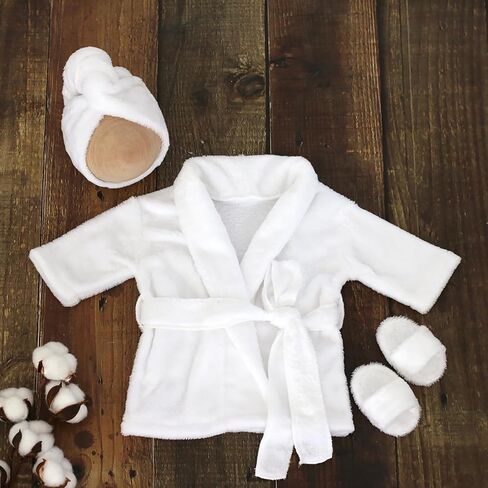 Soft & Adjustable Newborn Bathrobe Photography Bathrobe Soft Sleepsuit for Different Body Types of Babies Gift Photography in Kuwait