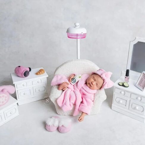 Soft & Adjustable Newborn Bathrobe Photography Bathrobe Soft Sleepsuit for Different Body Types of Babies Gift Photography in Kuwait