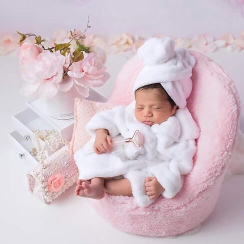 Soft & Adjustable Newborn Bathrobe Photography Bathrobe Soft Sleepsuit for Different Body Types of Babies Gift Photography in Kuwait